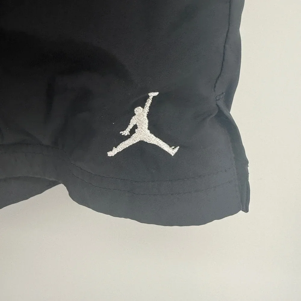 Jordan Mens Black Jumpman‎ XL Embroidered Logo Mesh Lined Shorts
